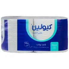 دستمال توالت چهار لایه کیولین بسته 2 عددی